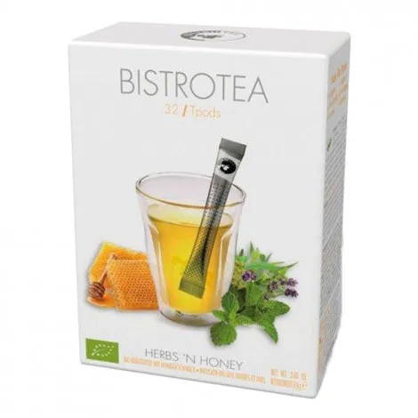 Ekologiška žolelių arbata BISTRO Herbs'n Honey, lazdelės, 32 vnt, LT-EKO-001