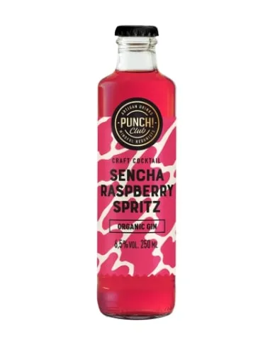 Ekologiškas alkoholinis kokteilis PUNCH CLUB, Raspberry & Sencha Spritz 6.5%, 250 ml LT-EKO-001