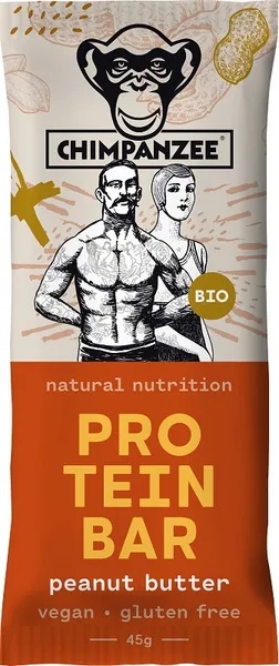 Proteīnu batoniņš CHIMPANZEE Organic, ar riekstu sviestu, 45g