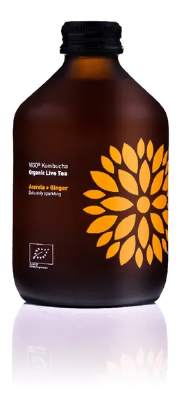 Ekologiškas gaivusis arbatos gėrimas VIGO Kombucha , Acerola+Imbieras, 330ml, LT-EKO-001