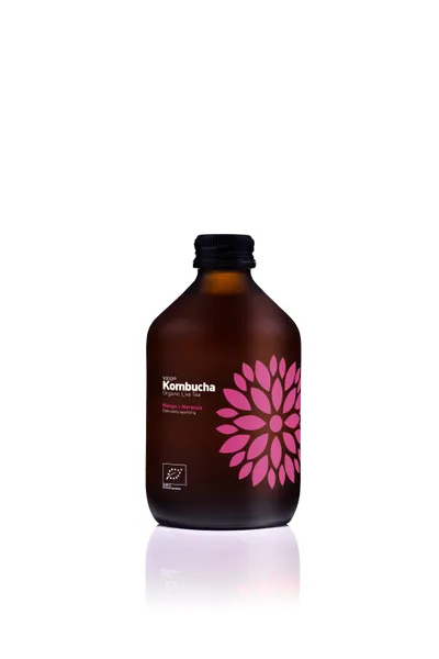 Ekologiškas gaivusis arbatos gėrimas VIGO Kombucha, mangas+pasifloras, 330 ml, LT-EKO-001 D