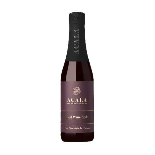 Ekologiškas gaivusis putojantis arbatos gėrimas ACALA Red Wine Style, 330 ml, LT-EKO-001