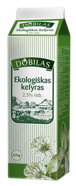 Ekologiškas kefyras DOBILAS, 2,5% rieb., 900g, LT-EKO-001