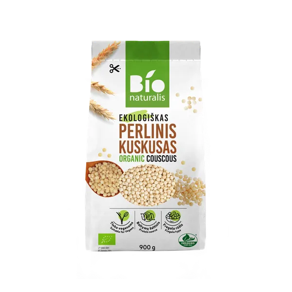 Ekologiškas perlinis kuskusas BIONATURALIS, 900 g, LT-EKO-001