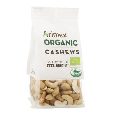 Ekologiški anakardžių riešutai Arimex Organic, 150g, LT-EKO-001