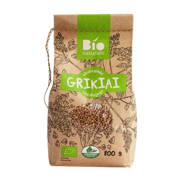 Ekologiški grikiai BIONATURALIS, 800 g, LT-EKO-001