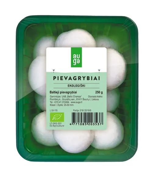 Ekologiški pievagrybiai, LT-EKO-001, 250 g