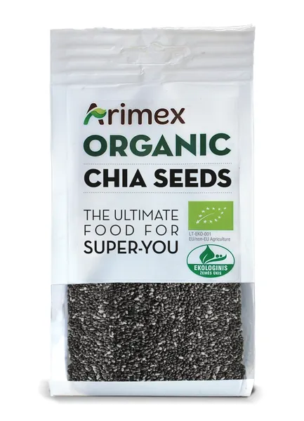 Ekologiškos ispaninio šalavijo chia sėklos ARIMEX Organic, 200g, LT-EKO-001