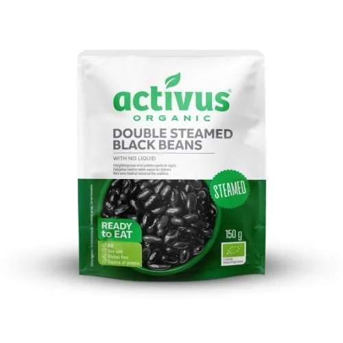 Melnās pupiņas bez sālījuma ACTIVUS BIO, 150g