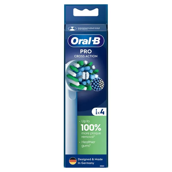 Elektrinio dantų šepetėlio galvutės ORAL-B CROSS ACTION WHITE PRO, 4 vnt.