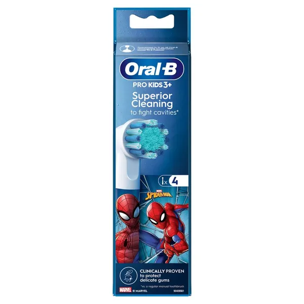 Elektrinio dantų šepetėlio galvutės ORAL-B KIDS SPIDERMAN PRO, 4 vnt.