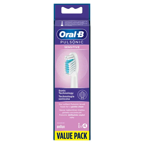Elektrinio dantų šepetėlio galvutės ORAL-B Pulsonic Sensitive, 4 vnt.