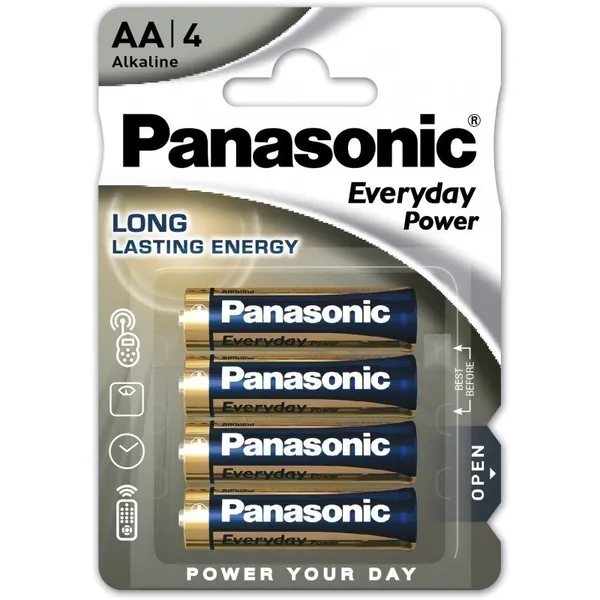 Elementai PANASONIC AA (LR6EPS/4B), 4 vnt