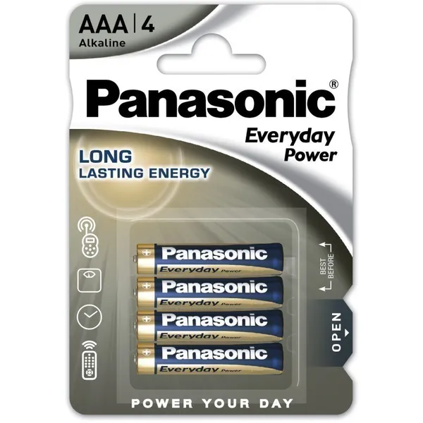 Elementai PANASONIC AAA (LR03EPS/4B), 4 vnt