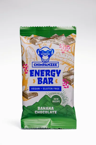 Proteīnu batoniņš CHIMPANZEE, ar šokolādi un banāniem, 55g