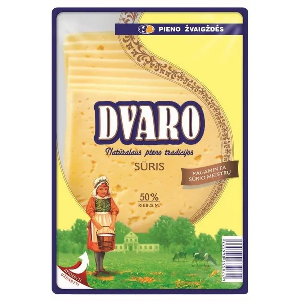 Fermentinis DVARO sūris, 50%, raikytas, 150 g