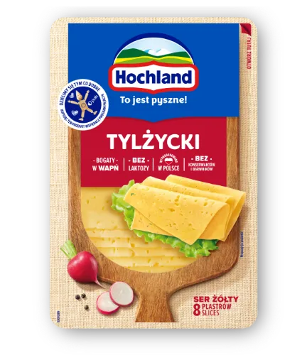 Fermentinis sūris HOCHLAND Tilsit, brandintas, riekelėmis, 55% RSM, 135 g