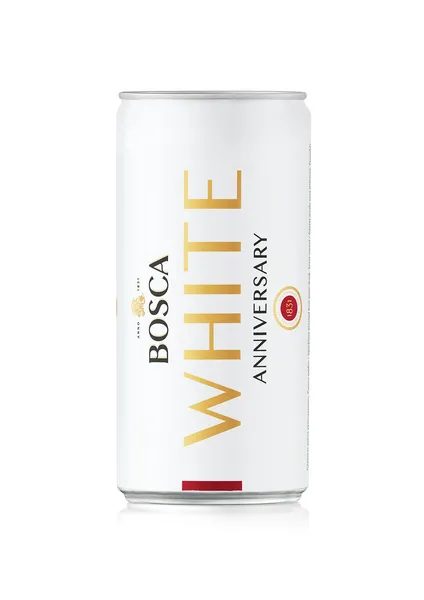 Ferm.gėrimas BOSCA ANNIVERSARY WHITE baltasis, pusiau saldus, 8,5%, 0,2 l, skardinė