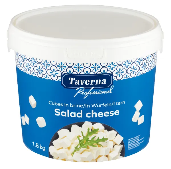 Fetos tipo sūris TAVERNA, kubeliais, sūryme, 21%, 1,8 kg