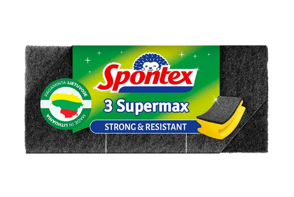 Figūrinė kempinė - šveistukas SPONTEX Supermax, 9,5 x 7 x H 4,5 cm, 3 vnt