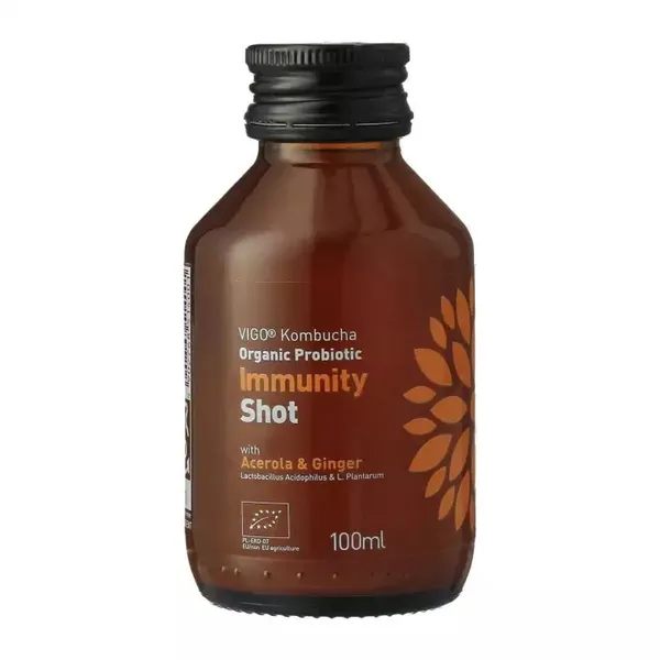 Gaivusis arbatos gėrimas VIGO Kombucha, Immunity shot, ekologiškas, 0,1 l, LT-EKO-001