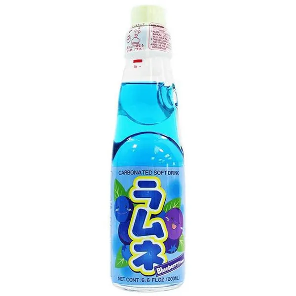 Gaivusis gazuotas gėrimas HATAKOSEN Ramune Blueberry, 0,2l