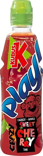 Gaivusis gėrimas KUBUŠ Play, trešnių, morkų, žaliųjų citrinų skonio, 53 %, 0,4 l