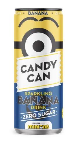 Gazuotas gaivusis gėrimas CANDY CAN Minions Banana, 0.33 l