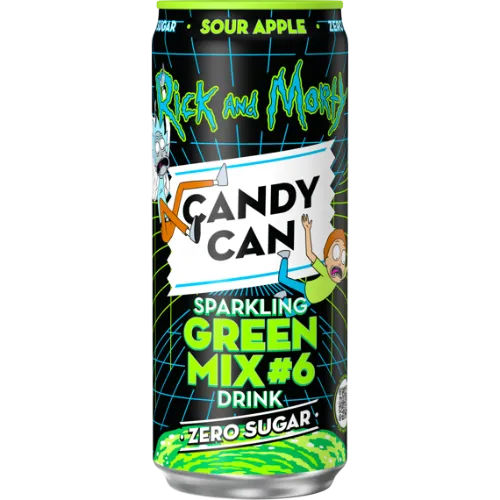 Gazuotas gaivusis gėrimas CANDY CAN Rick & Morty Green mix, 0.33 l  D