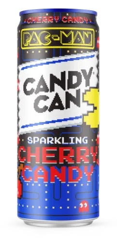 Gazuotas gaivusis gėrimas CANDY CAN x Pac-Man Cherry Candy, 0.33 l