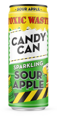 Gazuotas gaivusis gėrimas CANDY CAN x Toxic Waste Sour Apple, 0.33 l