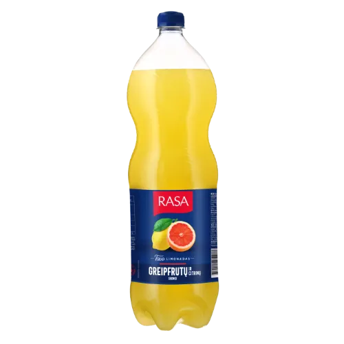 Gazuotas gaivusis gėrimas RASA citrinų ir greipfrutų skonio, 2l