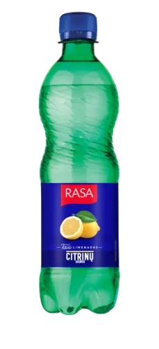 Gazuotas gaivusis gėrimas RASA citrinų skonio, 0,5 l