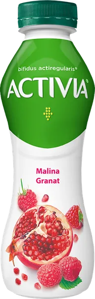 Geriamasis jogurtas su avietėmis ir granatais ACTIVIA, 0,8 % rieb., 300 g