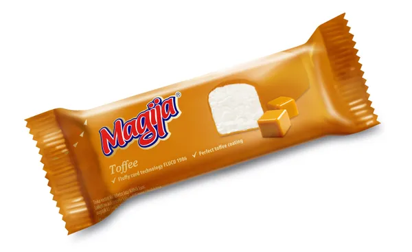 Glaistytas vanilinis varškės sūrelis MAGIJA, su Toffee glaistu, 21,2%, 45 g