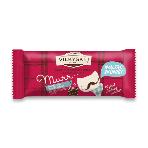 Glaistytas varškės sūrelis MURR, šokoladinės vyšnios skonio, 28,5%, 40 g