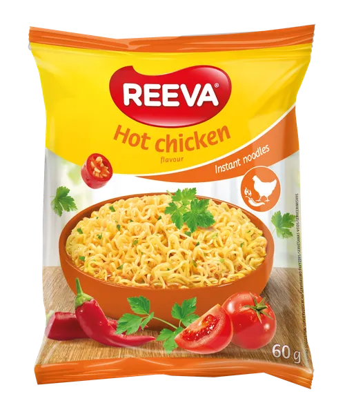 Nūdeles ā/p Reeva ar aso vistas gaļas garšu 60g