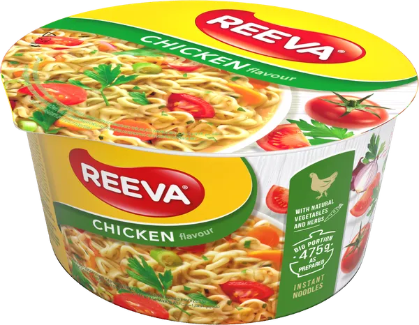Greitai paruošiami makaronai su vištienos skoniu REEVA, 75 g
