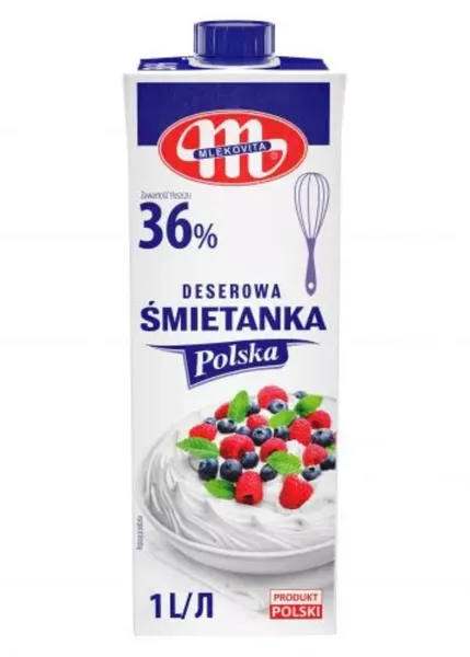 Grietinėlė, 36%, UHT, 1 l (M)