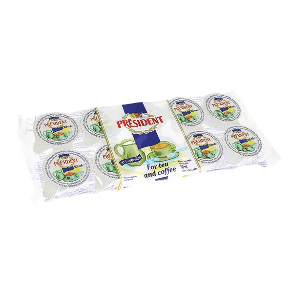 Grietinėlė kavai PRESIDENT, 10 %, 10 x 9,8 g