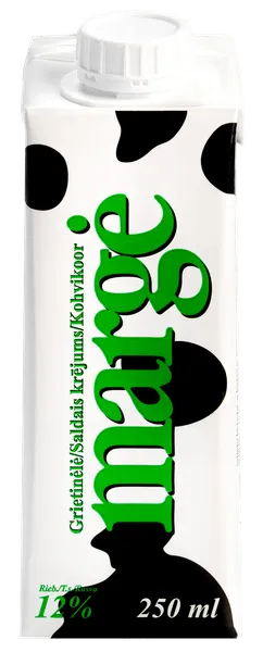 Grietinėlė UAT MARGĖ, 12%, 250 ml