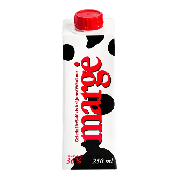 Grietinėlė UAT MARGĖ, 36%, 250 ml