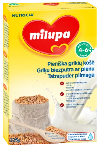 Grikių košė MILUPA, nuo 4 mėn.,  250 g