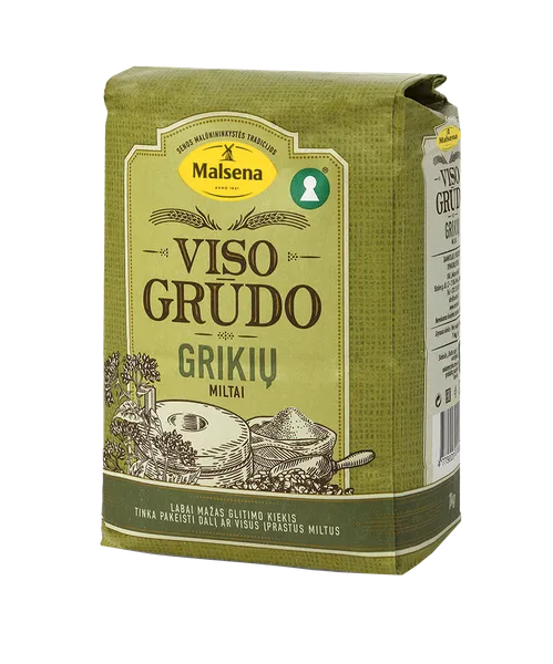 Grikių miltai MALSENA, viso grūdo dalių, 1 kg