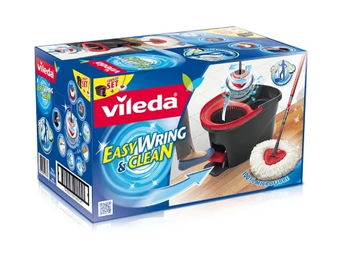 Grindų valymo rinkinys VILEDA Easy Wring & Clean (kibiras + šluota-šluostė), vnt.