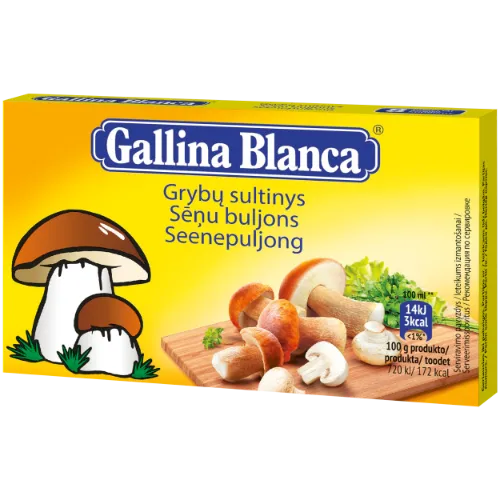 Grybų sultinys GALLINA BLANCA, 8 vnt. (80 g.)