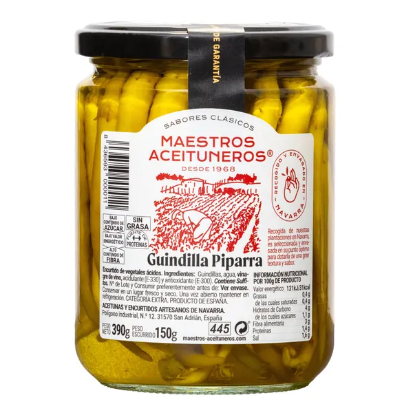 Guindilla čili piparai MAESTROS ACEITUNEROS, 390/150 g