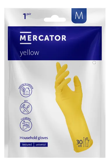 Guminės pirštinės MERCATOR, M dydis, 1 pora