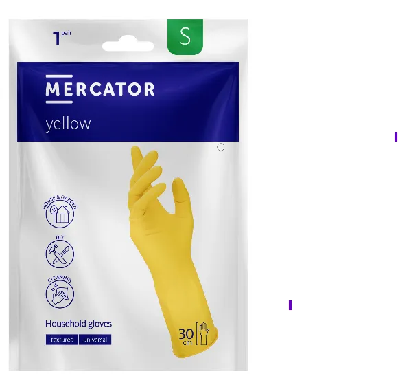 Guminės pirštinės MERCATOR, S dydis, 1 pora