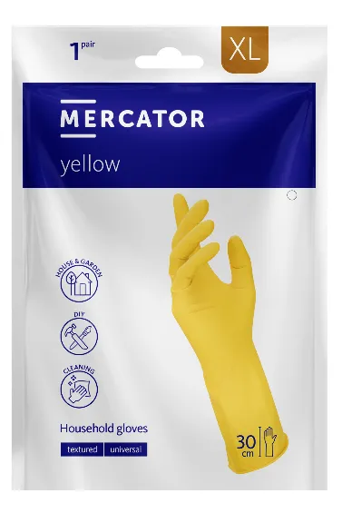 Guminės pirštinės MERCATOR, XL dydis, 1 pora